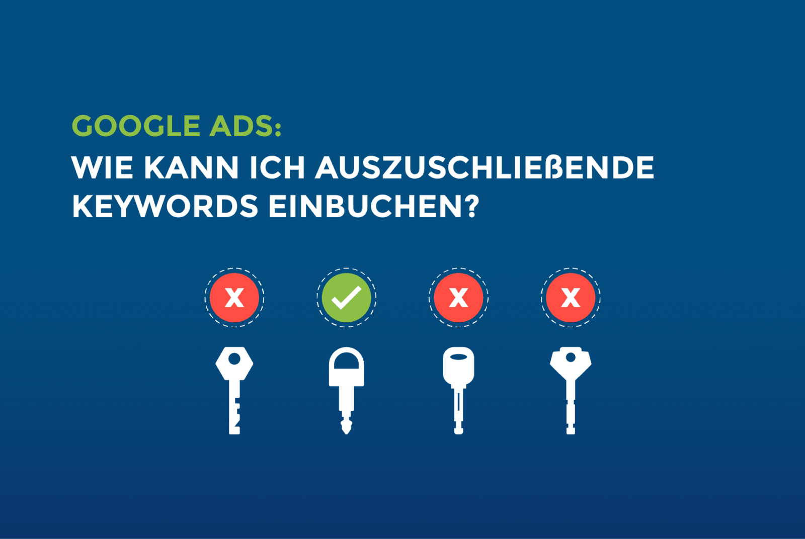 Google Ads: Wie kann ich auszuschließende Keywords einbuchen?